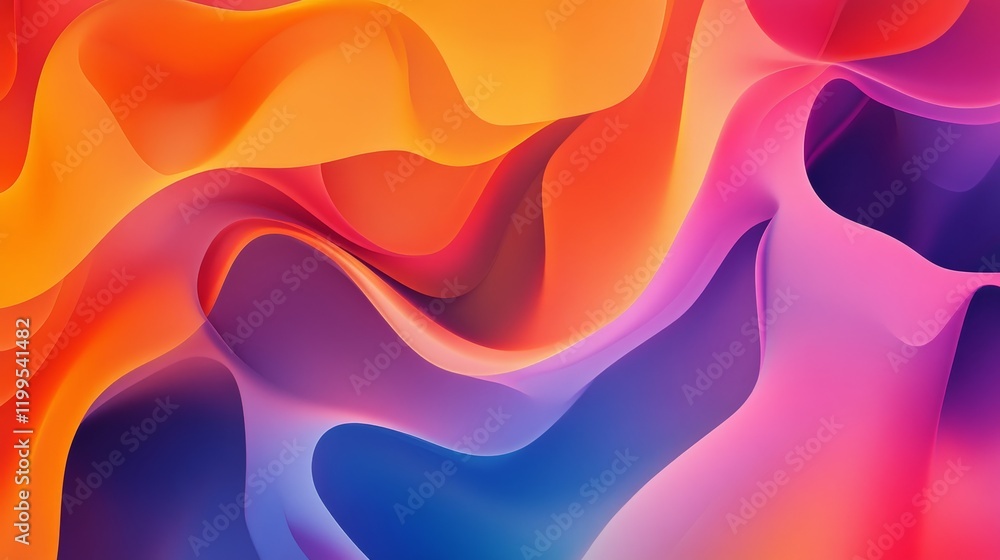 Aufkleber abstract colorful wave background. vibrant colors and smooth gradients.