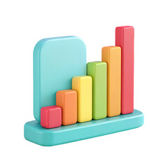 chart 3D illustration cute icon
