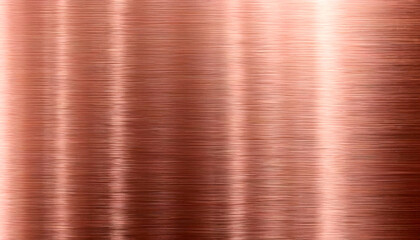 Beautiful brushed copper surface reflecting light in soft waves