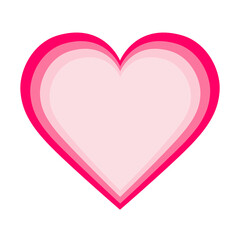 Pink heart. Love symbol. Vector illustration. PNG with transparent background.