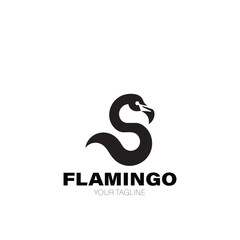 Flamingo Logo. Flamingo Logo Design. Flamingo Logo Brand. Flamingo Logo Vector Design Isolated on White Background
