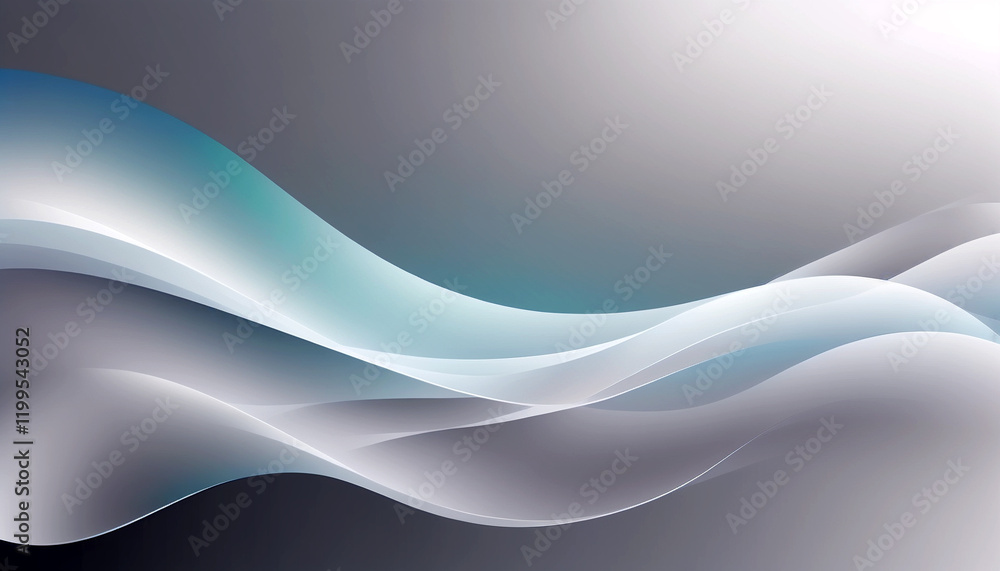 Poster flowing lines create a serene atmosphere in abstract design