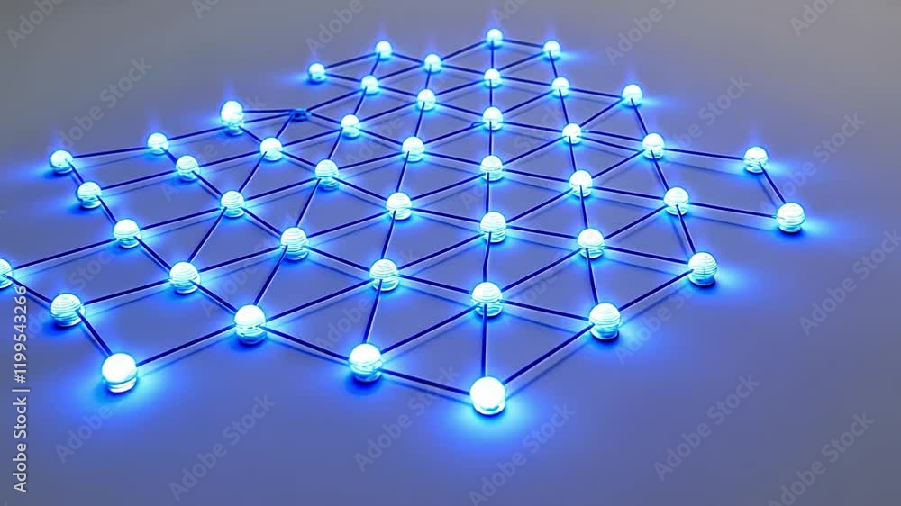 Aufkleber global network: a vibrant, interconnected network of glowing nodes and lines, symbolizing global con