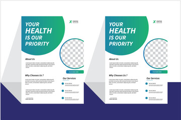 Professional creative medical flyer template
