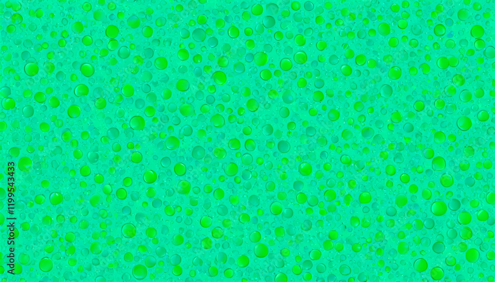Poster bubbles in vibrant green creating a mesmerizing texture effect