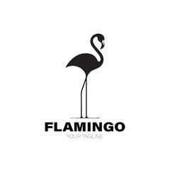 Flamingo Logo. Flamingo Logo Design. Flamingo Logo Brand. Flamingo Logo Vector Design Isolated on White Background