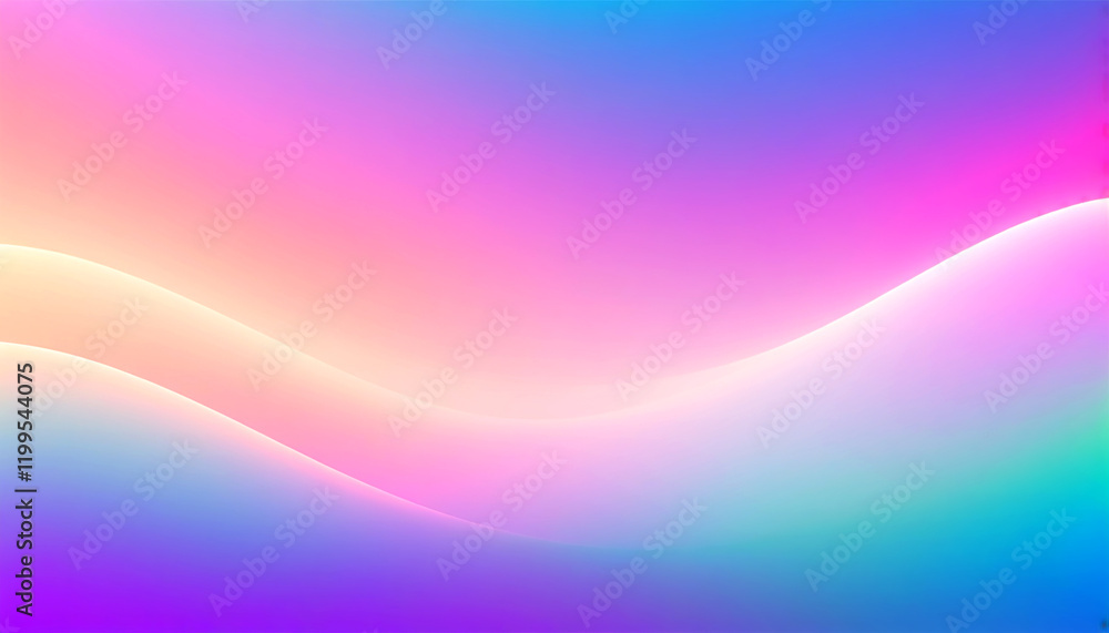 Poster vibrant waves of color create a serene gradient backdrop