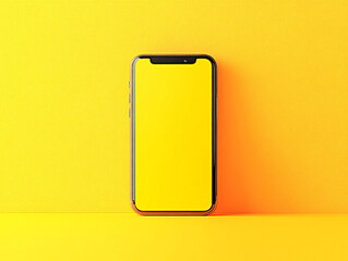 phone on yellow background