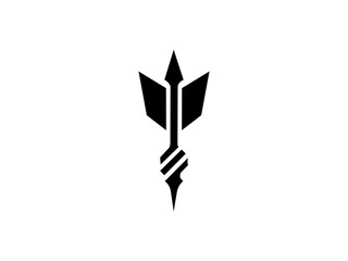 Dart icon. Dart arrow silhouette. Dart silhouette on a white background.