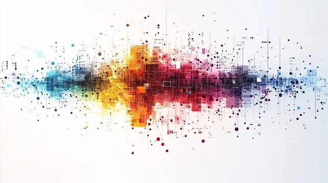 IT business concept with internet software development, showcasing coding and tech elements in a modern vector illustration on a white background.