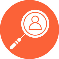 Search Staff icon single vector illustration