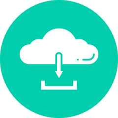 Cloud Input icon single vector illustration