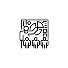 Obraz premium Training Session line icon. Universal creative premium symbol. Vector sign icon logo template. Vector illustration