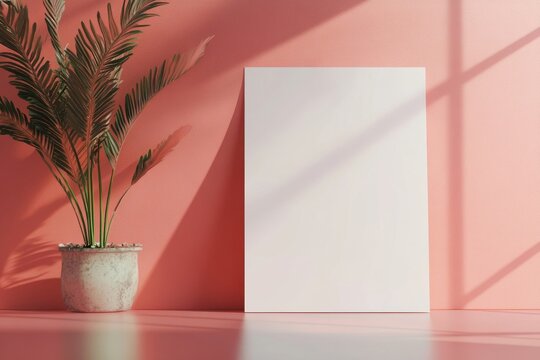 A4 format empty paper note template. White sheet  paper mock up. 3D illustrating., Generative AI