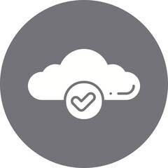 Verified Cloud icon single vector illustration