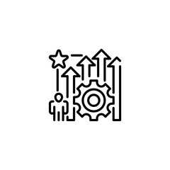 Personal Development line icon. Universal creative premium symbol. Vector sign icon logo template. Vector illustration