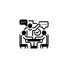 Group Discussion line icon. Universal creative premium symbol. Vector sign icon logo template. Vector illustration