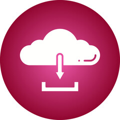 Cloud Input icon single vector illustration