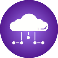 Cloud Network icon single vector illustration