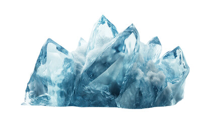 Fototapeta premium A stunning cluster of blue ice crystals, showcasing intricate shapes and textures, perfect for backgrounds or creative designs.