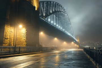 Obraz premium A middle-aged man sitting on the jetty and ready to go kayaking on the river. Beautiful simple AI generated image