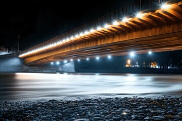 A middle-aged man sitting on the jetty and ready to go kayaking on the river. Beautiful simple AI generated image