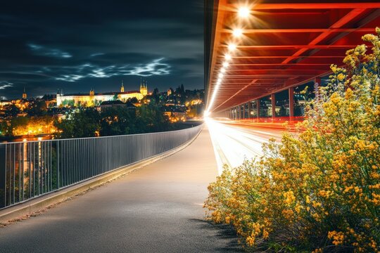 A middle-aged man sitting on the jetty and ready to go kayaking on the river. Beautiful simple AI generated image