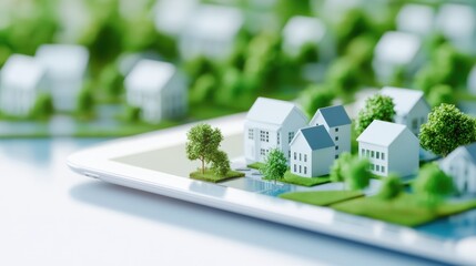 Real estate loan advisor strategies urban development infographic digital environment aerial view innovative financing concepts