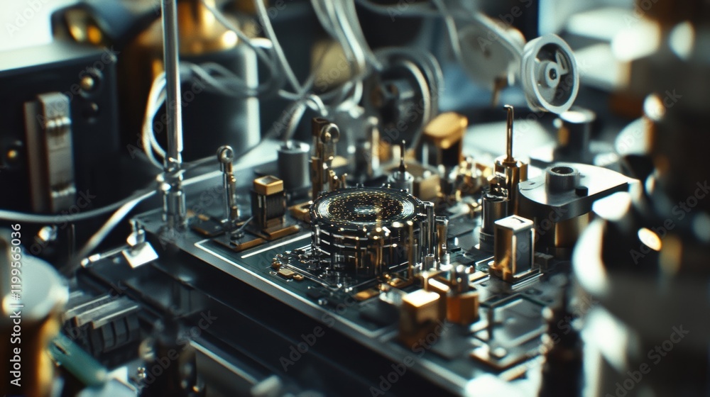 Aufkleber a closeup of a soldering station with tools and equipment neatly arranged depicting the delicate wor