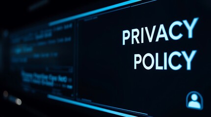 Privacy Policy Background – Security and Business Terms with Copy Space for Employee Privacy Policies, business policy, employees privacy policies, digital privacy concepts