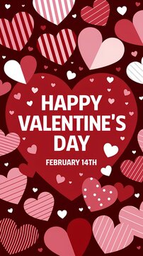 Valentine-Themed Artwork with Heart Balloons