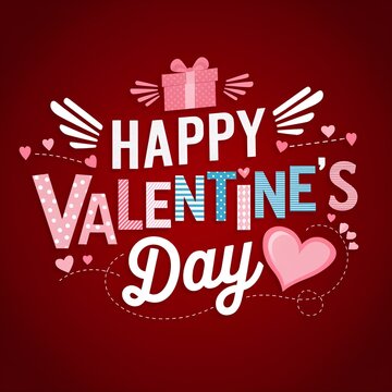 Valentine's Holiday Graphic Design Concept