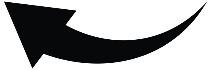 Curved arrow icon. Vector curved arrow icon. Left right direction arrows symbol design.