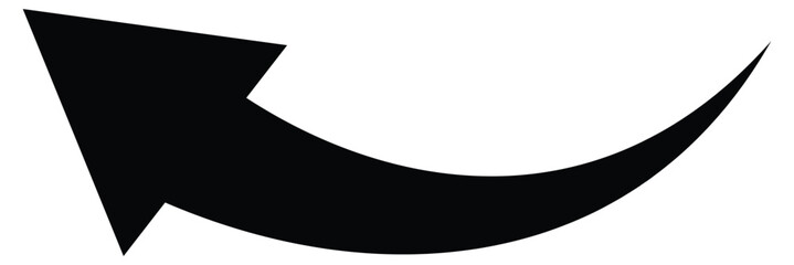 Curved arrow icon. Curve arrow icon. Curved arrow symbol. Arrow sign.