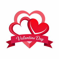 valentine heart with ribbon