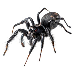Fototapeta premium Black Spider in isolate white background