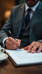 businessman working with documents