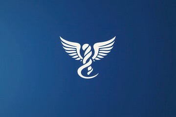 Fototapeta premium Modern Medical Clinic Logo Concept Featuring a Winged Medical Symbol Representing Health, Care, and Professionalism in a Vector Style for Branding Purposes