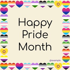 Happy Pride Month Facebook post template