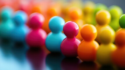 Naklejka premium Colorful game pieces lined up in vibrant sequence