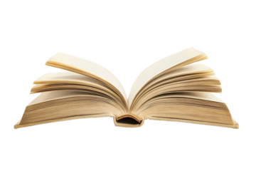 Open book with pages fanned out, displaying blank sheets for creative expression at any time of day