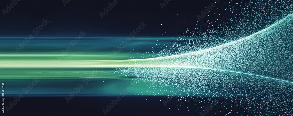 Poster a dynamic abstract image showcasing flowing light and particles, evoking a sense of motion and energ