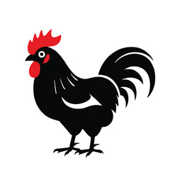 Rooster Icon for Farm or Agriculture Design
