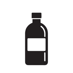 Simple Bottle Vector Graphic with Label Space