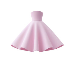 Elegant pink dress transparent background fashion showcase studio environment creative viewpoint