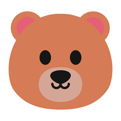 Bear Animoji Flat Icon Vector Pack 