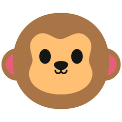Monkey Animoji Flat Icon Vector Pack 