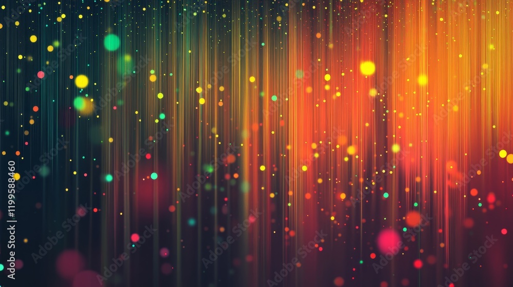 Aufkleber abstract colorful background with glowing lights and bokeh effect