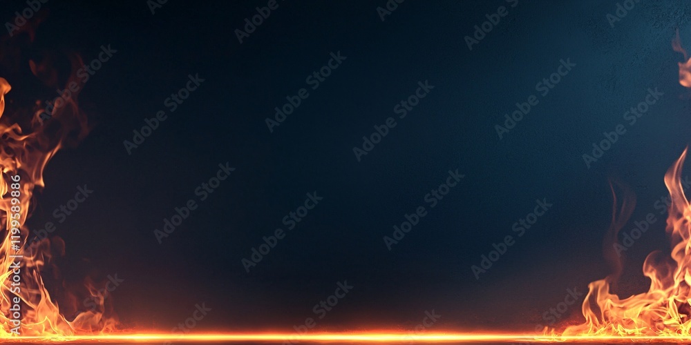 Poster dynamic fire blaze action abstract background visual content dark environment creative viewpoint int