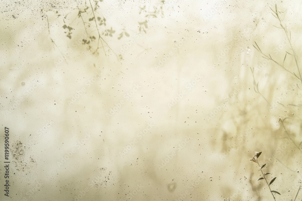 Poster a soft, textured background featuring subtle botanical patterns, creating a serene and natural aesth
